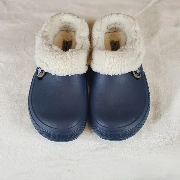 Crocs Dual Comfort Navy Blue Rubber Clog Shoes Size Men's 6/Women's 8 - Picture 2 of 7